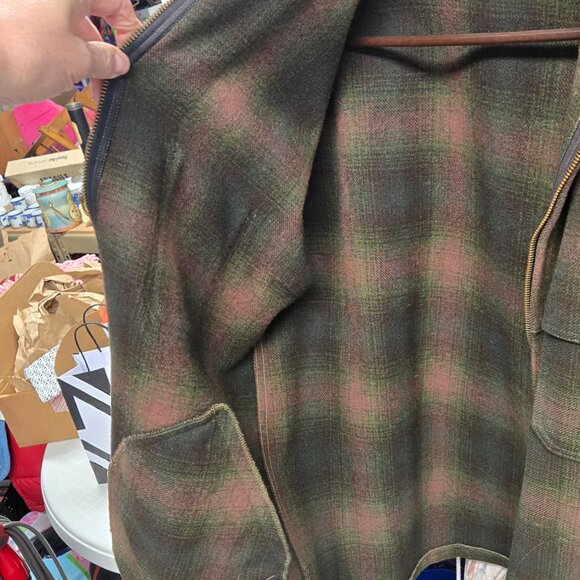 Woolrich Vintage Plaid Camping Hunting Wool Full Zip Up Jacket - Picture 15 of 16